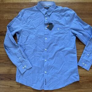 ben sherman dress shirt blue easy fit Heritage Size L C25